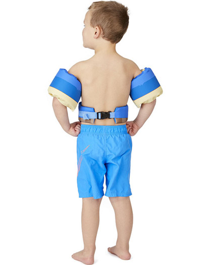 Full Throttle Little Dippers Boys Pirate Child Life Vest Model Back
