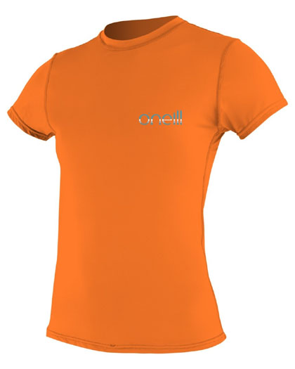 Oneill Tech Crew Short Sleeve Rash Guard Orange