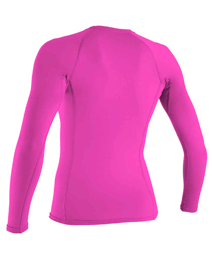 ONeill BASIC 50+ Long Sleeve Womens Pink Rashguard 2021 Back