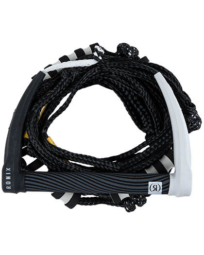 Ronix Silicone Bungee Surf Rope w/Handle 25ft 4-Sect Black/White