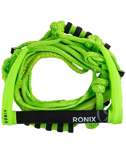 Ronix Silicone Bungee Surf Rope w/Handle 25ft 4-Sect Volt Green