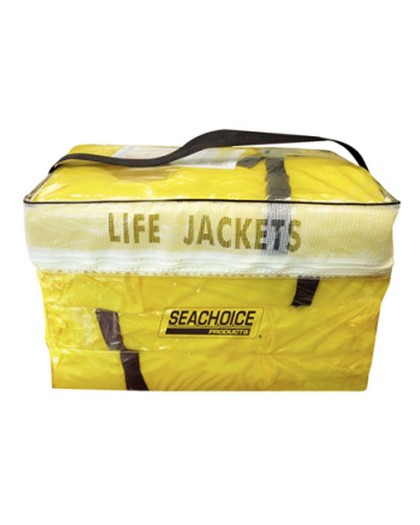 Seachoice 4 Pack of Life Jackets Yellow + Carrying Bag 