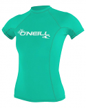 ONeill BASIC 50+ S/S Womens Green Rashguard 2021